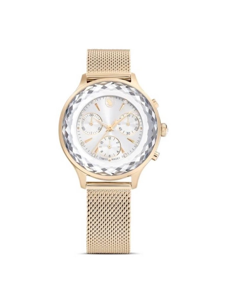 Nwt Swarovski Nova Chrono Quartz White Dial Watch